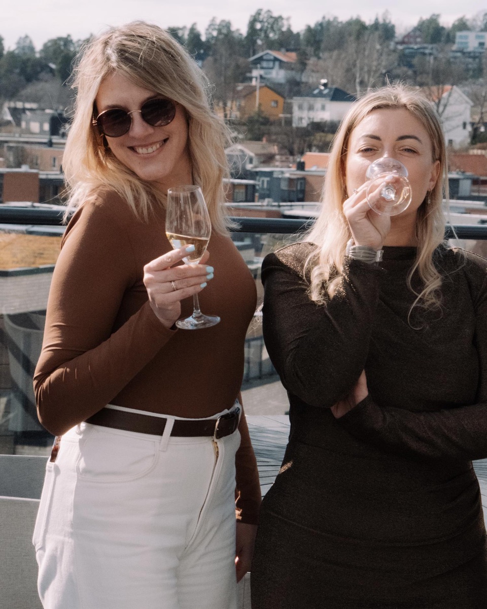 Cheers on the balcony