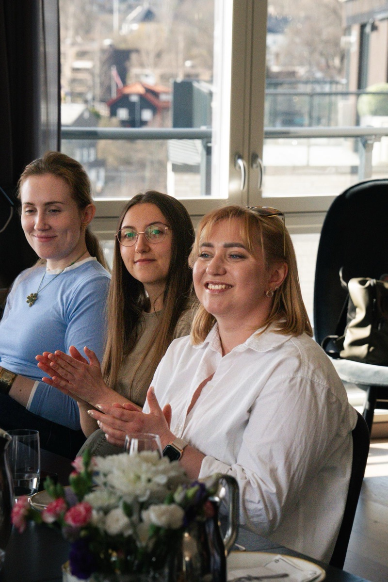 Women listening in conversation